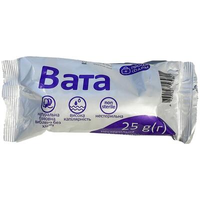 Вата нестерильная Профи Фарм медицинская гигроскопическая, ролик, 25 г