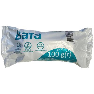 Вата нестерильная Профи Фарм медицинская гигроскопическая, ролик, 100 г