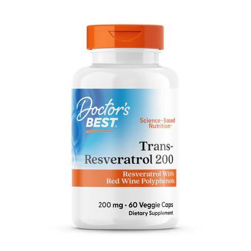 Транс-ресвератрол Doctor's Best Trans-Resveratrol 200 мг, 60 вегетарианских капсул