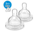 Соска силіконова Philips Avent Classic+ SCF633/27, 3 отвори, від 3 місяців, 2 шт