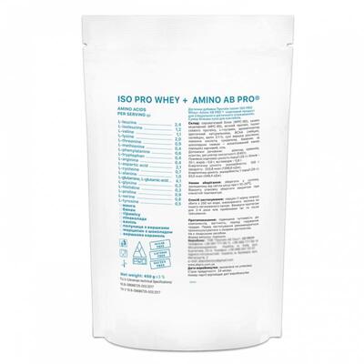 Протеин изолят AB PRO ISO PRO Whey+ Amino, тирамису, 450 г