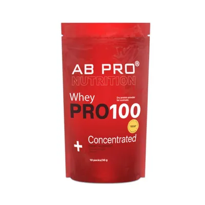 Протеїн сироватковий концентрат AB PRO Whey PRO100 Concentrated, шоколад, 18 порцій по 36 г