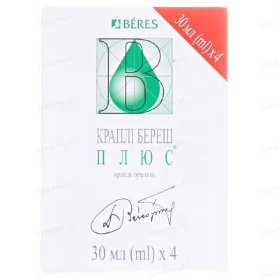 Береш плюс краплі ор. по 30 мл №4 у флак. з проб.-крап.