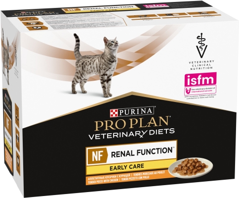 Корм влажный Purina Pro Plan Veterinary Diets NF Early Care для кошек с патологией почек на ранних стадия, с курицей, 10 штук по 85 г