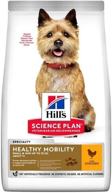 Корм сухий Hill's Science Plan Adult Healthy Mobility Small & Mini для дорослих собак для підтримки суглобів, зі смаком курки, 1,5 кг