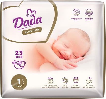 Підгузки Dada Elite Care Newborn дитячі, розмір 1, 2-5 кг, 23 шт