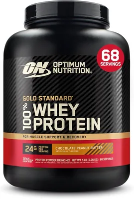 Протеїн сироватковий змішаний Optimum Nutrition Gold Standard 100% Whey, шоколад-арахісове масло, 2,26 кг