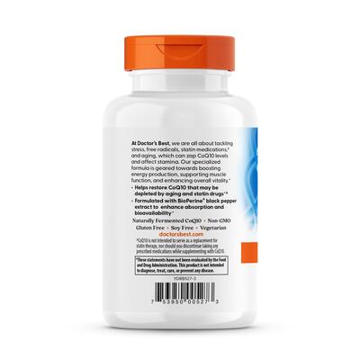 Коэнзим Q10 300 мг и биоперин Doctor's Best High Absorption CoQ10 with BioPerine, 90 капсул