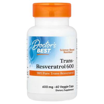 Транс-ресвератрол Doctor's Best Trans-Resveratrol 600 мг, 60 капсул