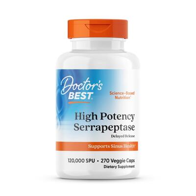 Серрапептаза Doctor's Best Serrapeptase 120000 SPU, 270 капсул