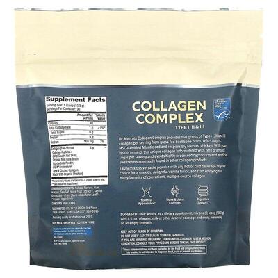 Комплекс коллагена, 1, 2 и 3 типа Dr. Mercola Collagen Complex Type I, II, III ваниль, 309 г