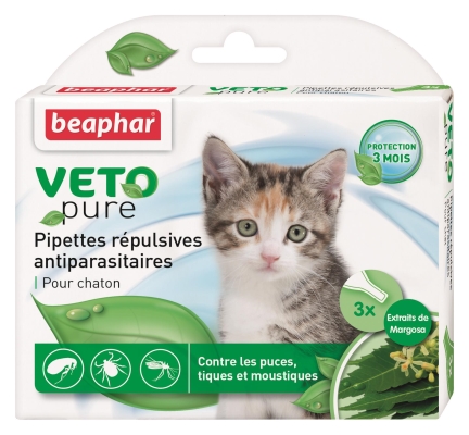 Капли на холку Beaphar BIO Spot on против паразитов для котят, 3 пипетки