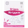 Соска-пустушка латексна Київгума 2-Б Ягідка 070889 кругла, в індивідуальній картонній упаковці