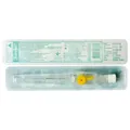 Канюля внутрішньовенна Medicare з ін'єкційним клапаном 24 G жовта, 1 штука