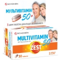 Зест Мультивитамин 50+ таблетки 3-слойные №30