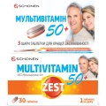 Зест Мультивитамин 50+ таблетки 3-слойные №30