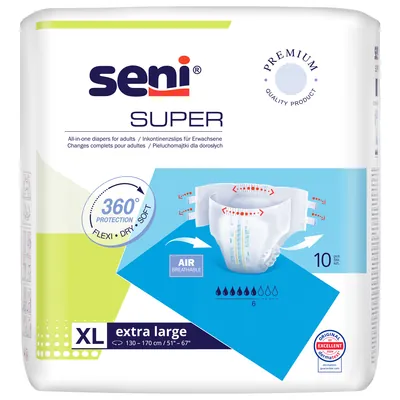 Підгузки для дорослих Seni Super extra large, розмір XL, 10 штук