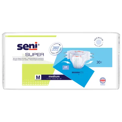 Підгузки для дорослих Seni Super medium, розмір М, 30 штук