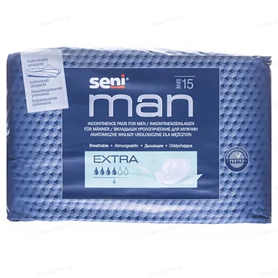 Прокладки урологiчнi Seni Man Extra Level 4, 15 штук