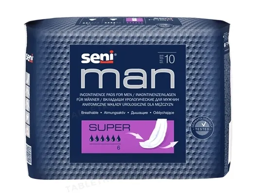 Прокладки урологiчнi Seni Man Super Level 6, 10 штук