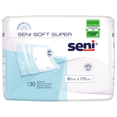 Пеленки Seni Soft Super одноразовые гигиенические 90х170 см, 30 шт