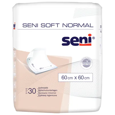 Пелюшки Seni Soft Normal одноразові гігієнічні 60х60 см, 30 шт