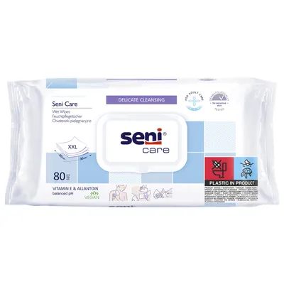 Серветки вологі Seni Care для догляду за шкірою, 80 штук