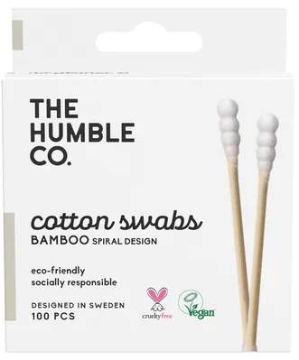 Ватні палички The Humble Co. Натуральні спіральні, білі, 100 шт