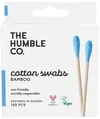 Ватні палички The Humble Co. Натуральні, блакитні, 100 шт