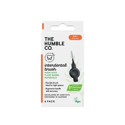 Інтердентальні щітки The Humble Co. кукурудзяні, розмір 1, 0.45 мм, 6 шт