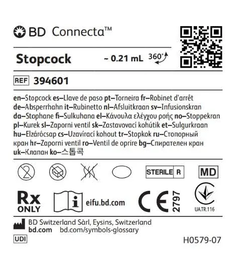 Кран BD Connecta REF 394601 білий з кольоровими чопиками, без подовжувальної трубки