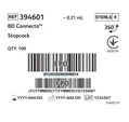 Кран BD Connecta REF 394601 білий з кольоровими чопиками, без подовжувальної трубки