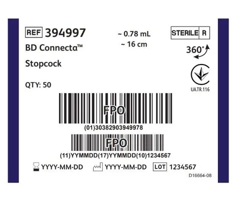 Кран BD Connecta REF 394997 блакитний, з подовжувальною трубкою 16 см