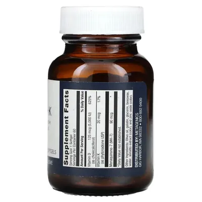 Вітамін Д3 + К Metagenics Vitamin D3 5000 IU + K гелеві капсули №60