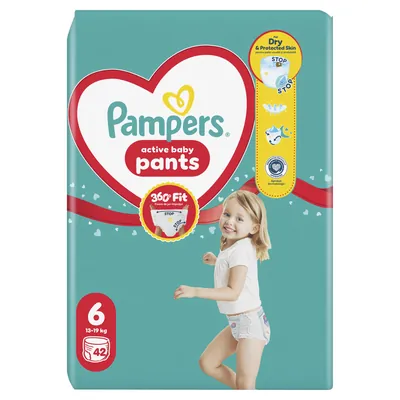 Підгузки-трусики Pampers Pants Active Baby дитячі розмір 6, 13-19 кг, 42 шт