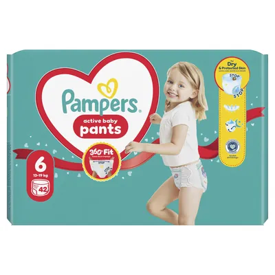 Підгузки-трусики Pampers Pants Active Baby дитячі розмір 6, 13-19 кг, 42 шт