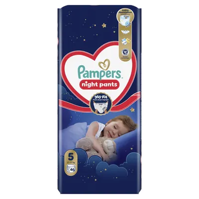 Підгузки-трусики Pampers Night Pants дитячі розмір 5, 11-17 кг, 46 шт