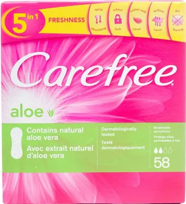 Прокладки щоденні Carefree Aloe гігієнічні, 58 шт