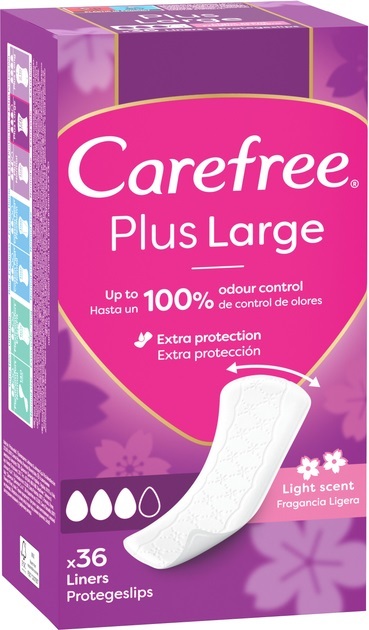 Прокладки ежедневные Carefree Plus Large гигиенические, 36 шт