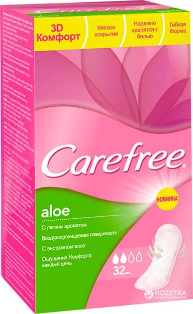 Прокладки щоденні Carefree Aloe гігієнічні, 32 шт