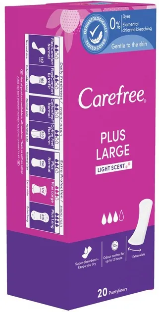 Прокладки щоденні Carefree Plus Large гігієнічні, 20 шт