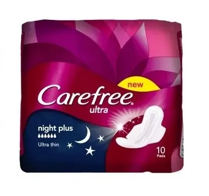 Прокладки Carefree Ultra Night Plus для критичних днів, 10 шт