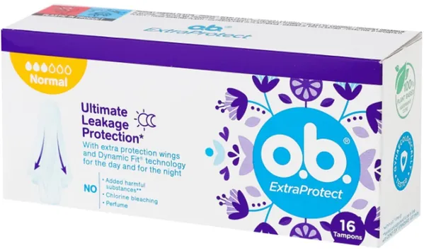 Тампони гігієнічні o.b. ExtraProtect Normal, 16 шт