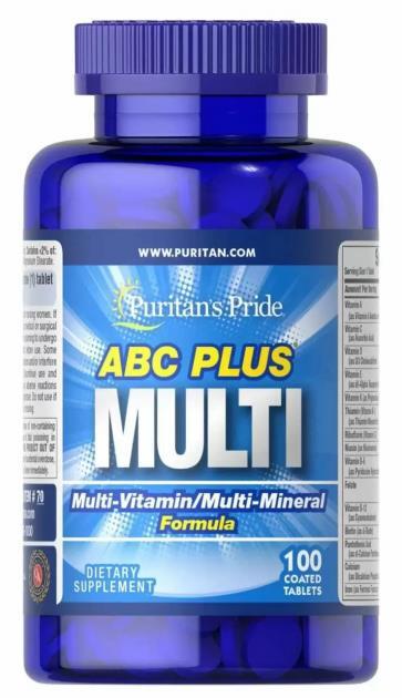 Витаминно-минеральный комплекс Puritan's Pride ABC Plus Multivitamin and MultiMineral Formula, 100 таблеток