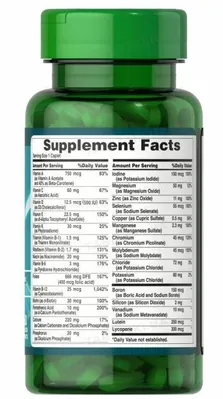 Вітамінно-мінеральний комплекс 50+ Puritan's Pride ABC Senior Multivitamin MultiMineral Formula, 60 каплет