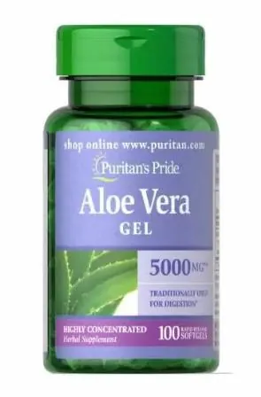 Екстракт Алое вера Puritan's Pride Aloe Vera Gel, 100 гелевих капсул