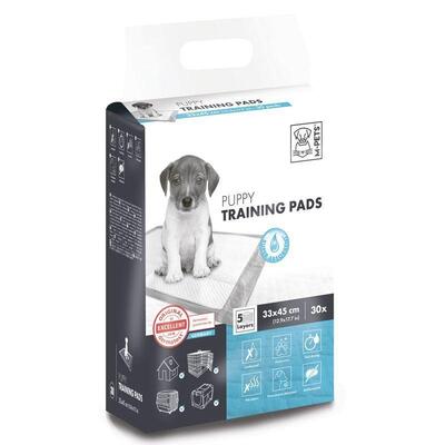 Пелюшки M-Pets Puppy Training Pads для привчання цуценят до туалету, розмір 45х33 см, 30 штук