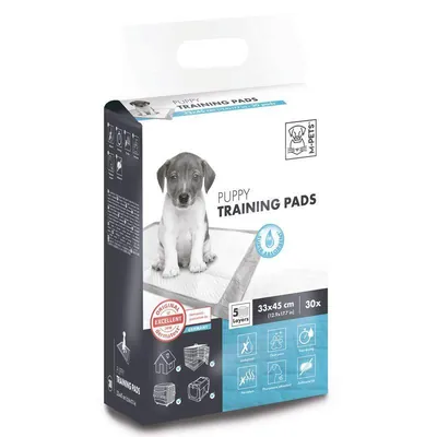 Пелюшки M-Pets Puppy Training Pads для привчання цуценят до туалету, розмір 45х33 см, 30 штук