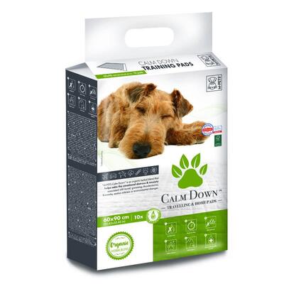 Пеленки одноразовые M-Pets Calm Down Travelling & Home для путешествий с успокаивающим аттрактантом, размер 90х60 см, 10 штук