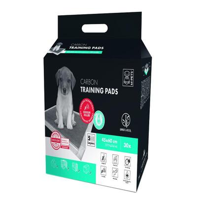 Пеленки одноразовые M-Pets Carbon Training с бамбуковым углем для собак, размер 60х45 см, 30 штук